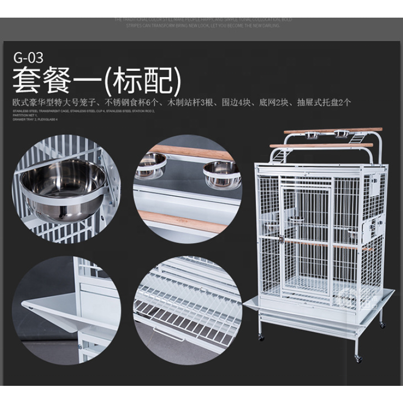 Bird Cage Manufacturer - Extra Large Wrought Iron Play Top