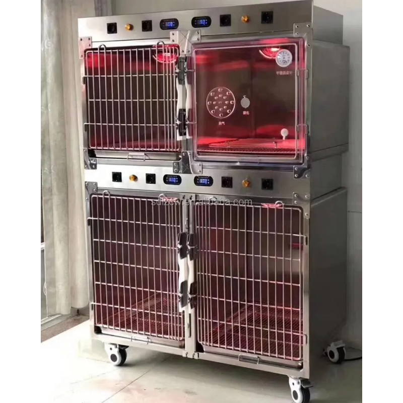 Veterinary Cage Factory - Four Compartment Infrared Therapy