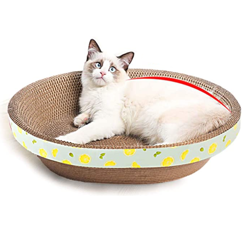 Cardboard Scratcher Manufacturer - Oval High-density with Catnip
