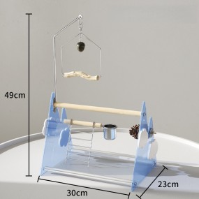 Bird Perch Stand Supplier - Wooden Anti-Slip ABS Base