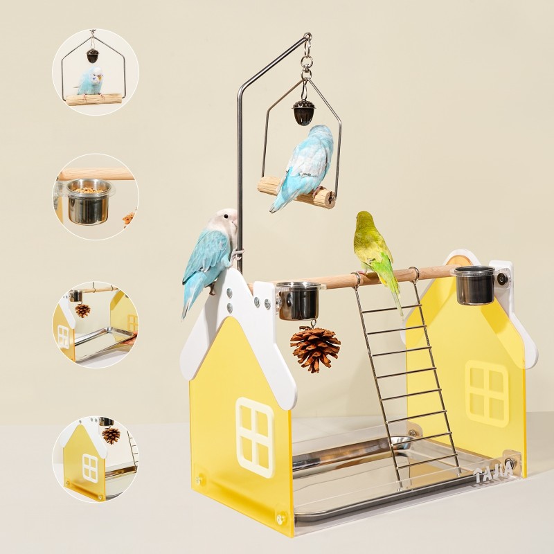 Parrot Perch Factory - Modern Design Wood Metal ABS