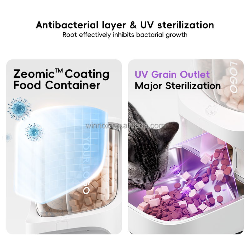 Pet Feeder Supplier - Metal Automatic Double Container Bowl