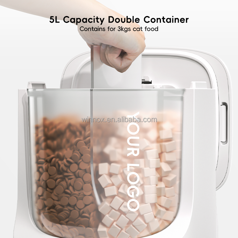 Pet Feeder Supplier - Metal Automatic Double Container Bowl