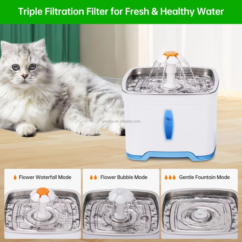 Pet Water Fountain Supplier - Portable Plastic Customizable
