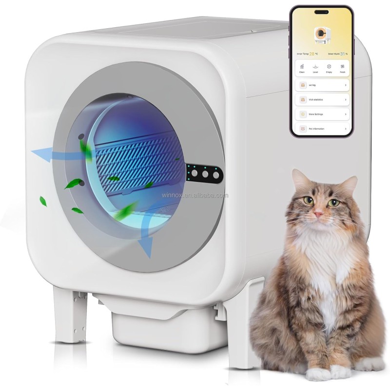 Cat Litter Box Supplier - Extra Large Low Noise App Control