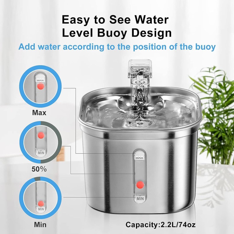 Pet Fountain Supplier - Automatic Stainless Steel Dispenser