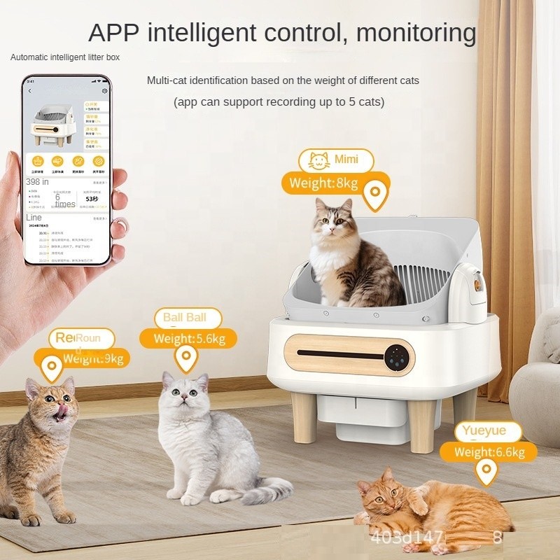Cat Litter Box Supplier - APP Control Dual Safety Sensors