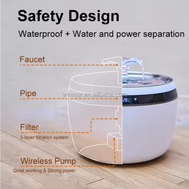 Pet Water Dispenser Manufacturer - 2L Wireless Constant Temperature