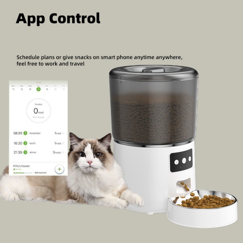Pet Feeder Manufacturer - 4L Tuya App Control Wifi Camera