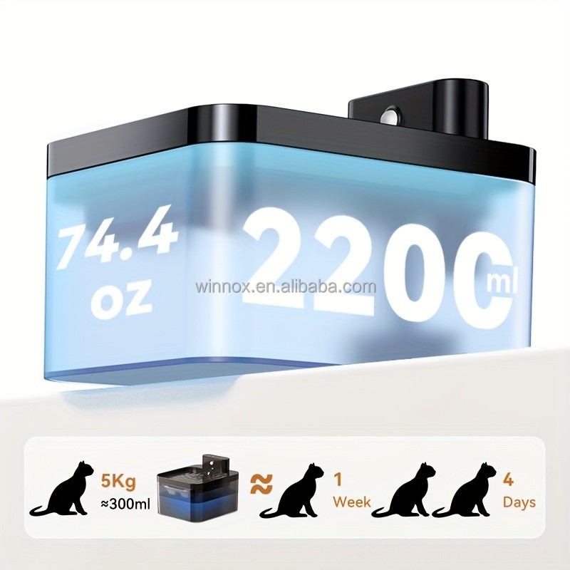 Pet Water Fountain Factory - 2.2L Wireless Auto 2600mah