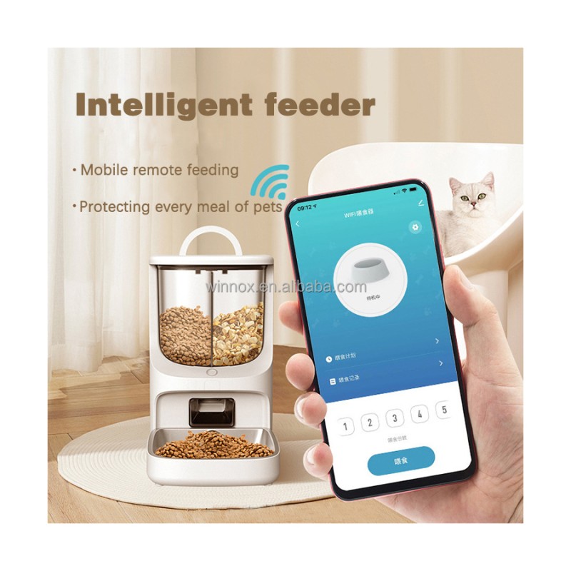 Pet Feeder Supplier - Metal Automatic Double Container Bowl