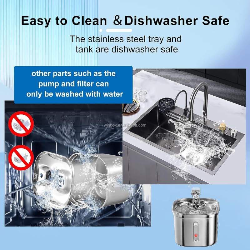 Pet Fountain Supplier - Automatic Stainless Steel Dispenser