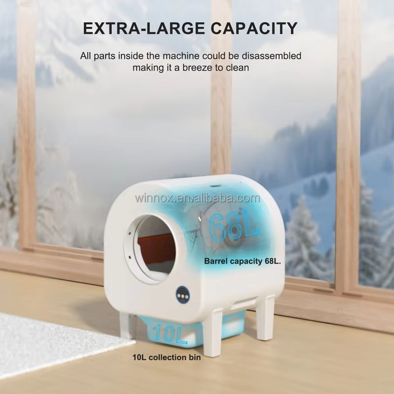 Cat Litter Box Factory - Low Noise 68L Self-Cleaning