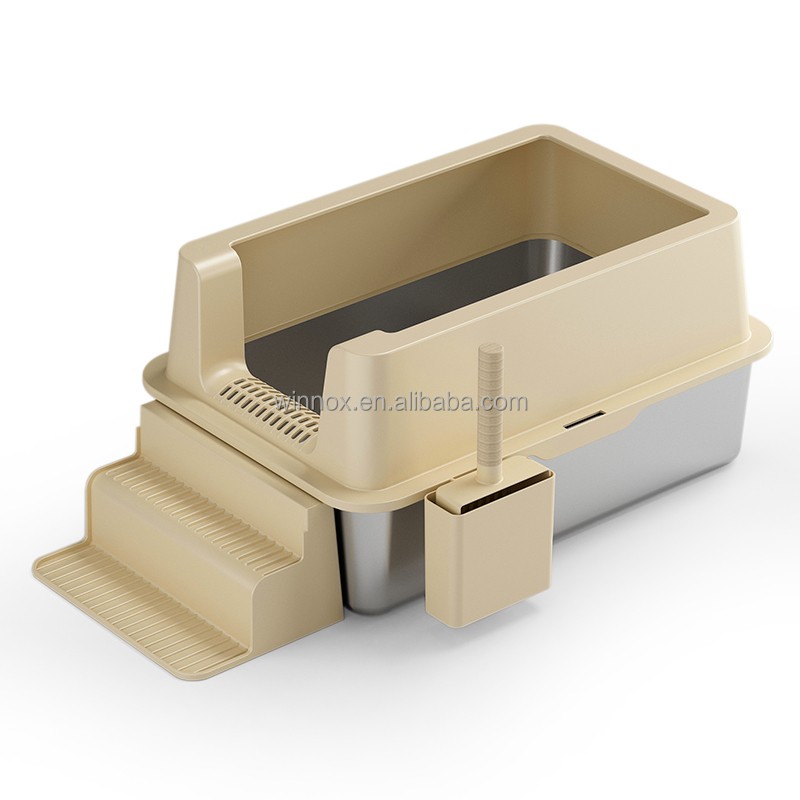 Cat Litter Box Manufacturer - Semi-Open Stainless Steel Cabinet