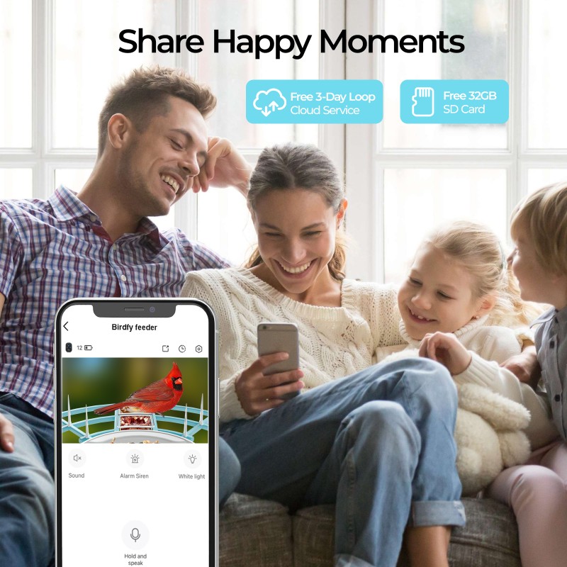 Bird Feeder Factory - Plastic AI Camera Outside Hanging