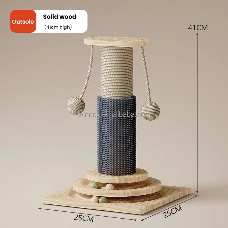 Cat Scratching Pole Manufacturer - Stable Wooden Sisal Rope