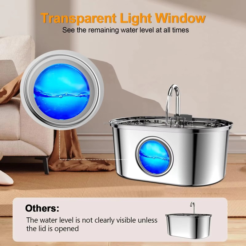 Pet Water Dispenser Manufacturer - 304 Stainless Steel 3.2L