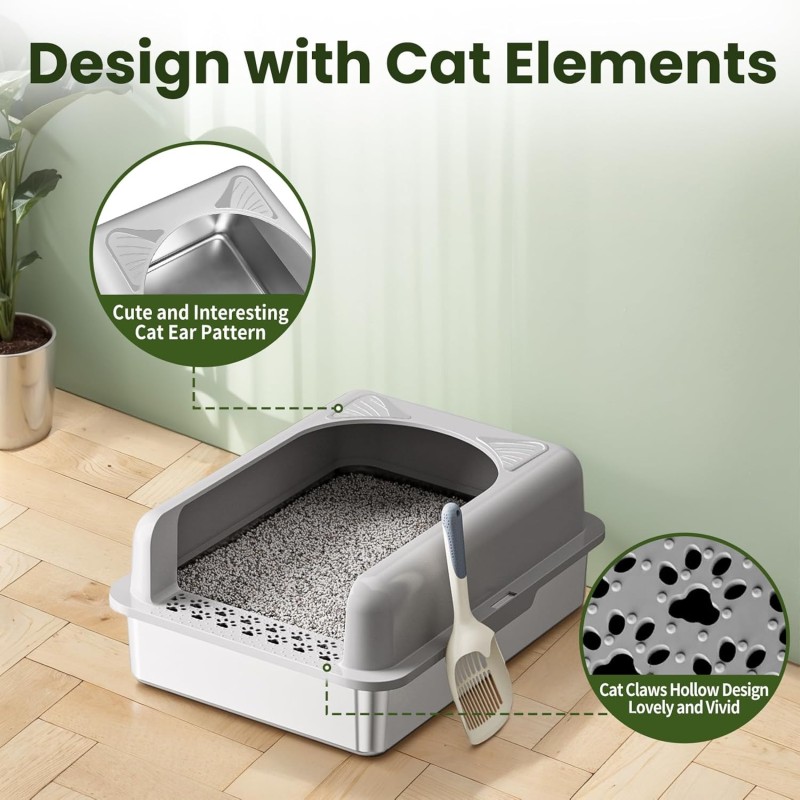 Cat Litter Box Manufacturer - Stainless Steel Odor-Free Lid