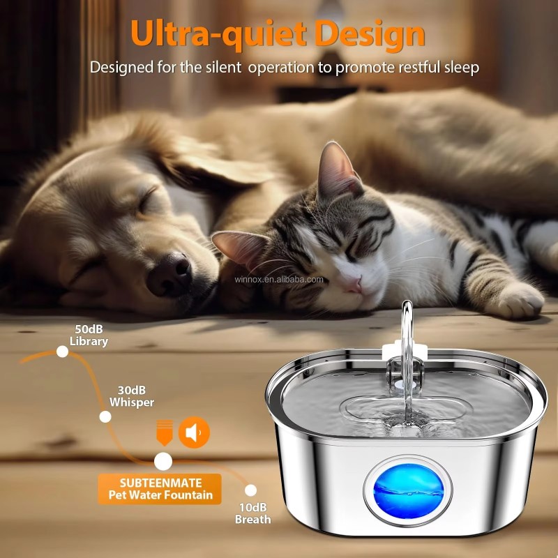 Pet Water Dispenser Manufacturer - 304 Stainless Steel 3.2L