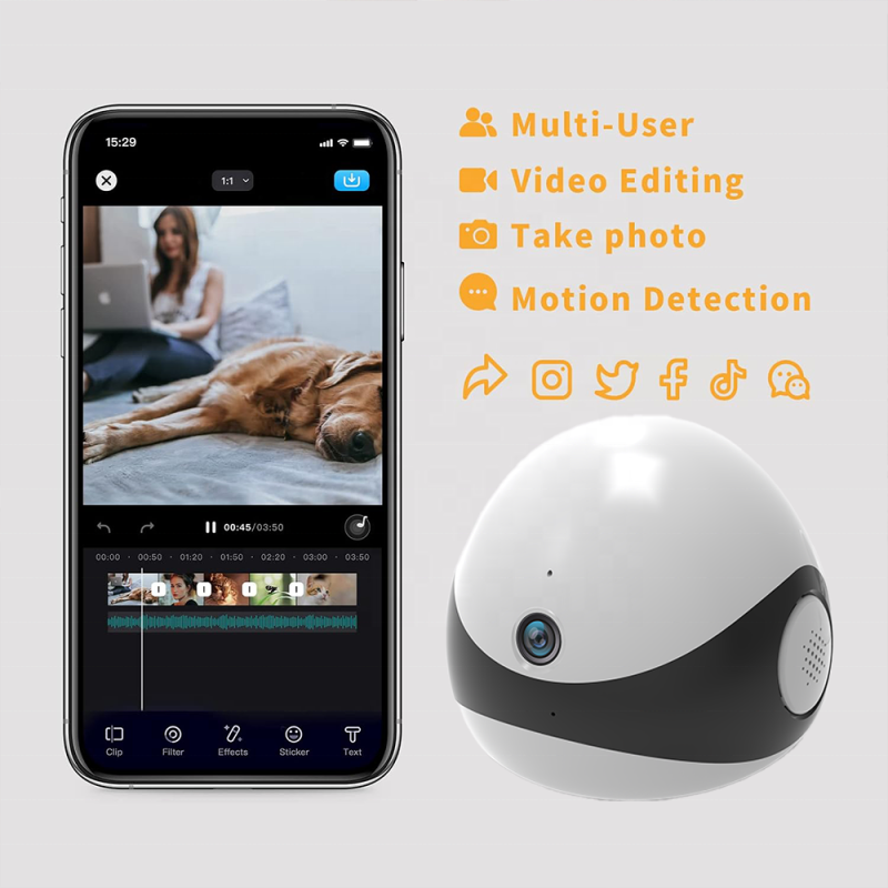 Pet Camera Supplier - Eco-Friendly WiFi 360°Move Robotic