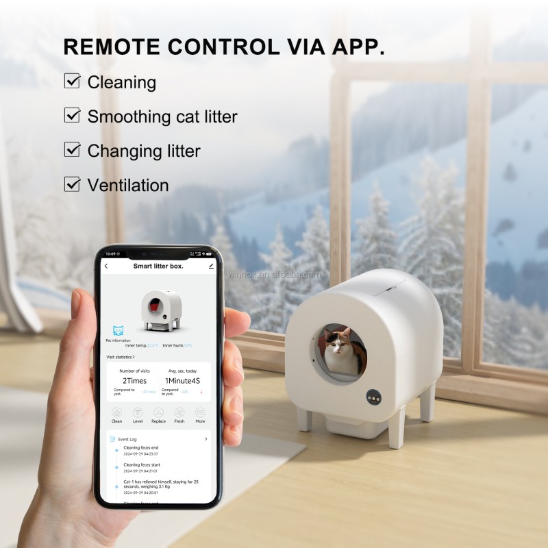 Cat Litter Box Factory - Low Noise 68L Self-Cleaning