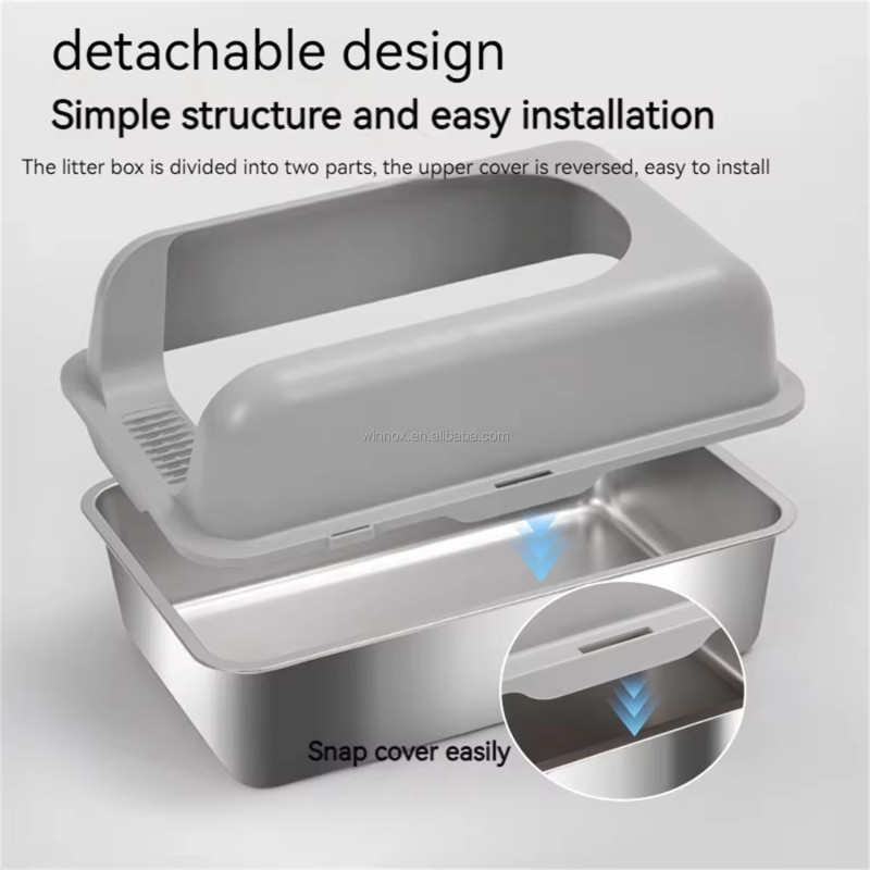 Kitty Litter Box Supplier - 20L Stainless Steel Easy Clean