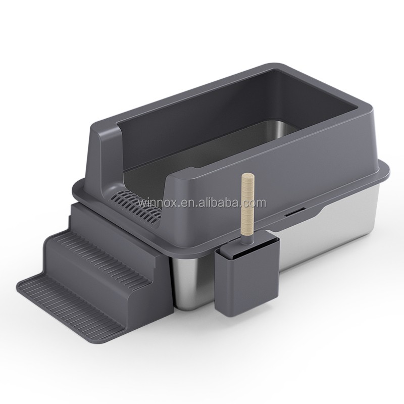 Cat Litter Box Manufacturer - Semi-Open Stainless Steel Cabinet