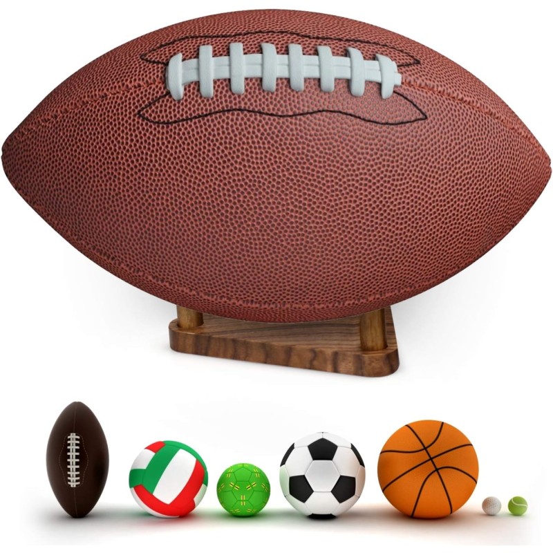 Ball Display Stand Supplier - 4 Pack Wooden Sports Memorabilia