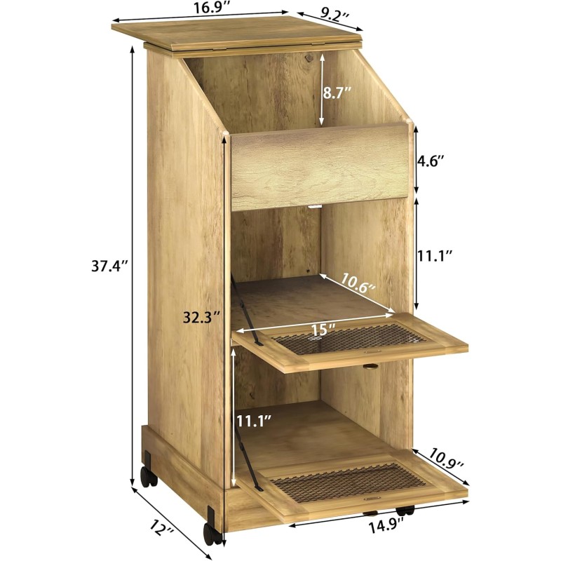 Potato Storage Cabinet Factory - 3 Tier Farmhouse on Wheels