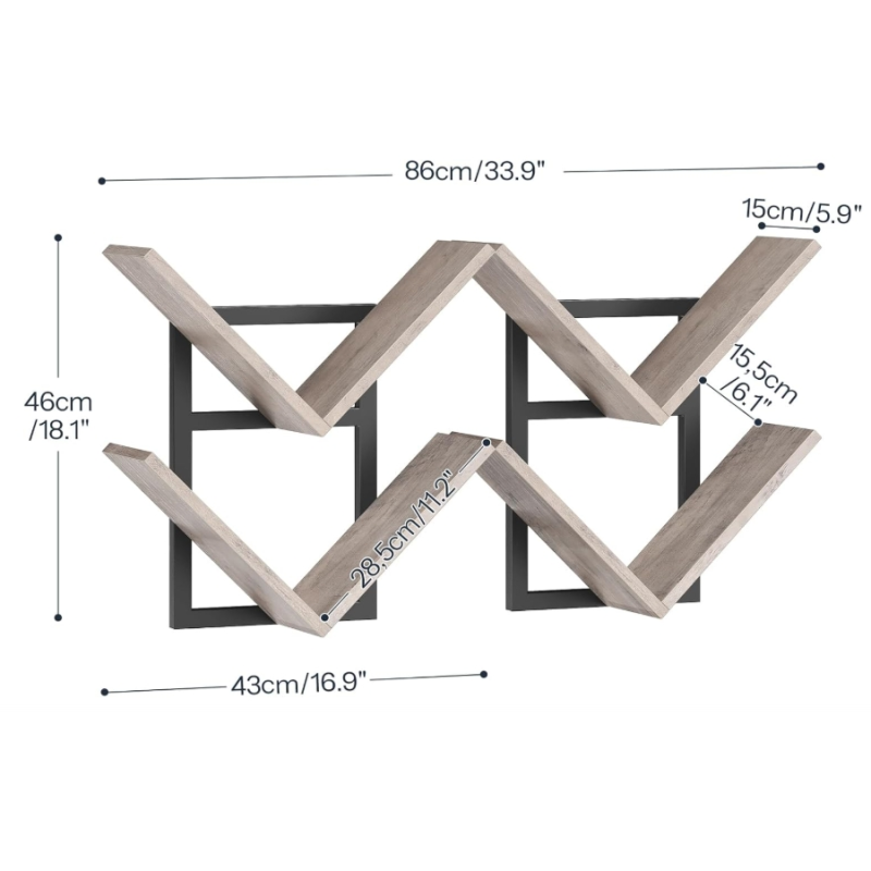 Corner Shelves Manufacturer - Set of 2 4 Tier Bookshelves
