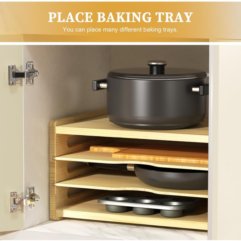 Wooden Tray Divider Manufacturer - Vertical Baking Tray Organizer