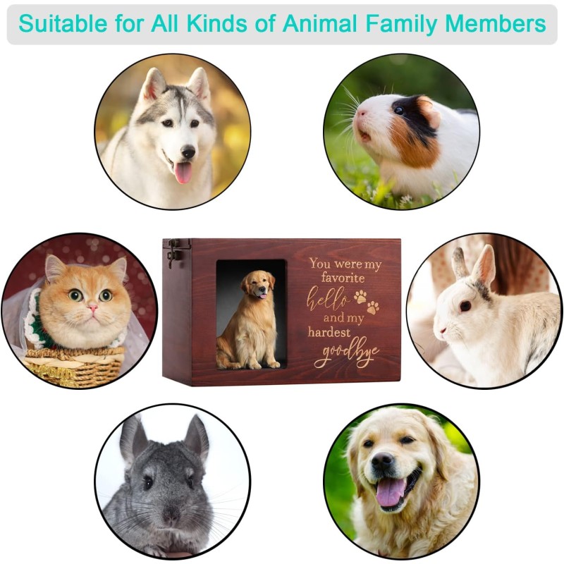 Pet Urn Manufacturer - Large Wooden with Photo Frame