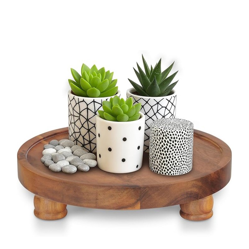 Round Tray Manufacturer - 10 inch Acacia Multifunctional Display