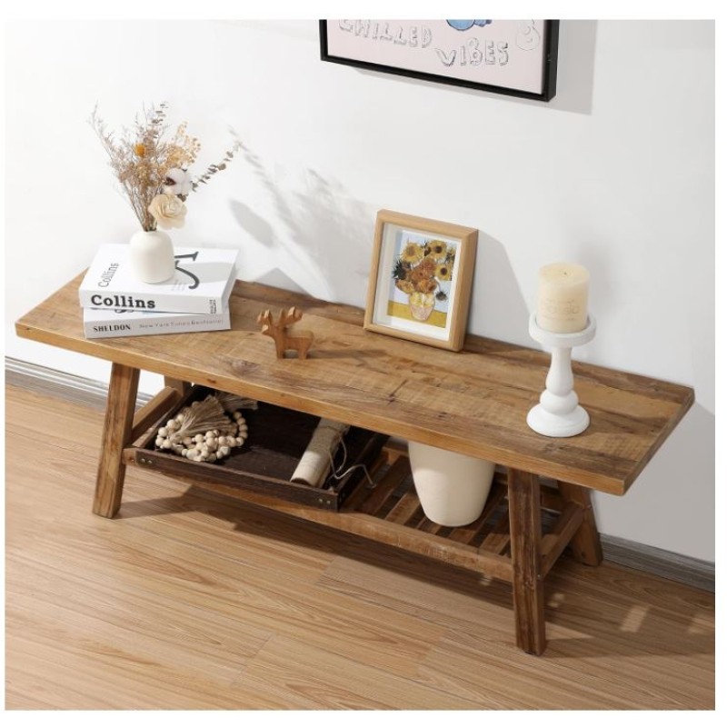 Storage Bench Manufacturer - 43.3inch Farmhouse Entryway