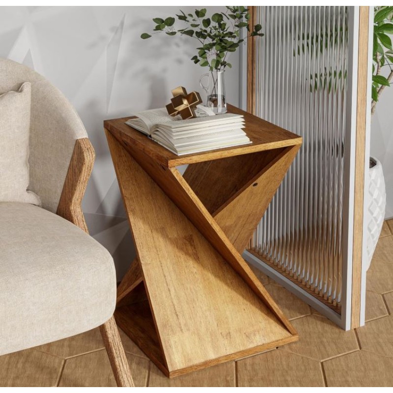 End Table Factory - Square Rustic Plant Stand