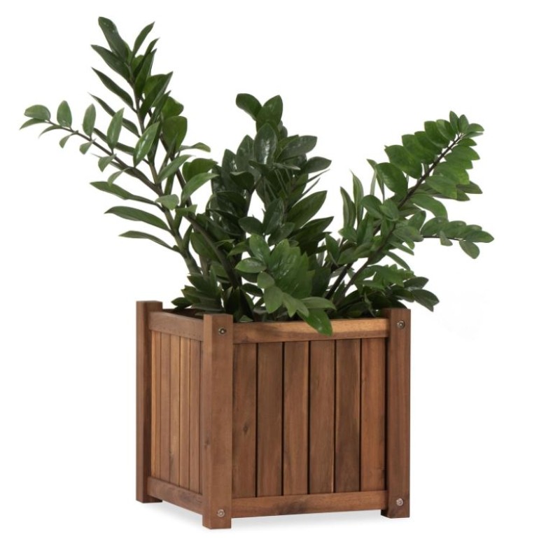 Planter Box Supplier - Acacia Wood Square Flower Pot