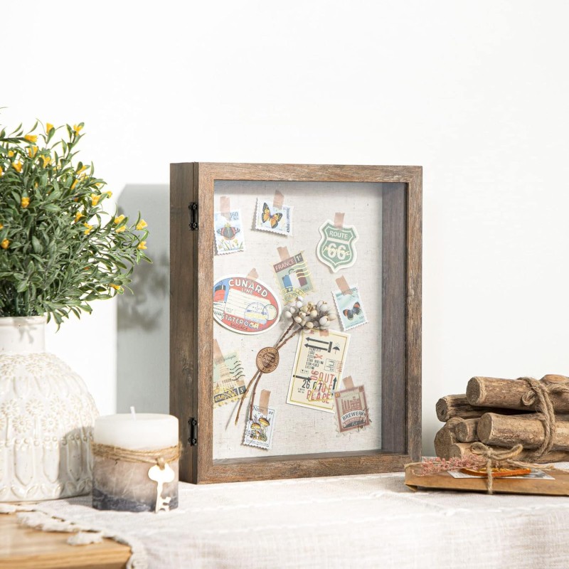 Shadow Box Frame Supplier - 8x10 Rustic Brown Memory Display