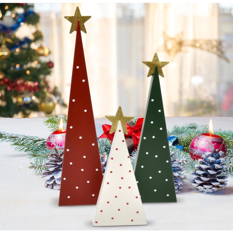 Christmas Tree Set Supplier - 3pc Wooden Layered Tray