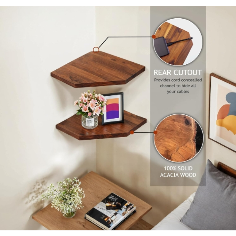 Book Shelves Supplier - Floating with Hardware Included