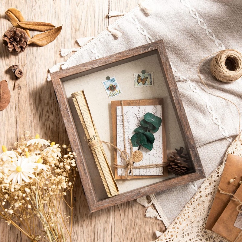 Shadow Box Frame Supplier - 8x10 Rustic Brown Memory Display