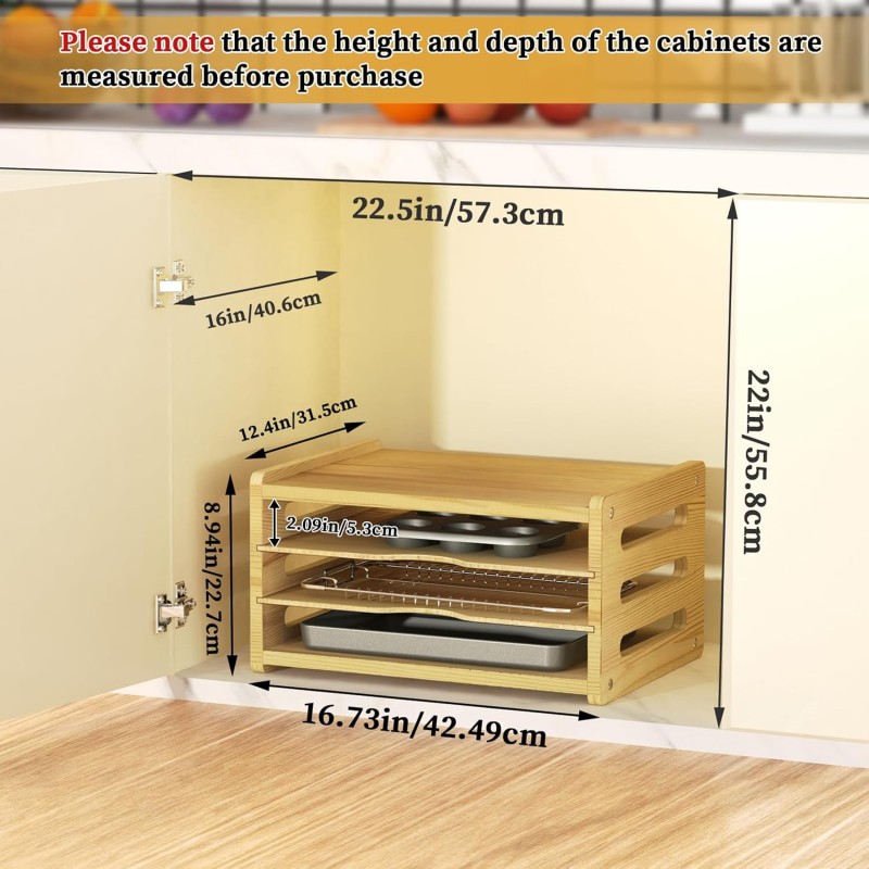 Wooden Tray Divider Manufacturer - Vertical Baking Tray Organizer