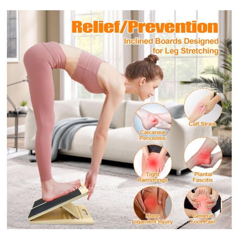 Slant Board Supplier - Portable Wooden Calf Stretching