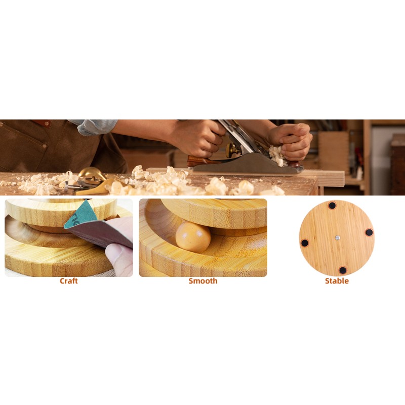 Cat Scratching Board Manufacturer - Bamboo Palm with Ball Track