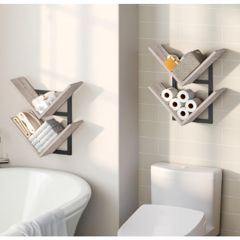 Corner Shelves Manufacturer - Set of 2 4 Tier Bookshelves