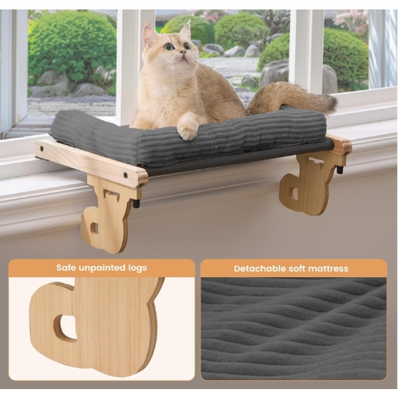 Window Perch Manufacturer - 2 in 1 Cat Hammock with Cushion