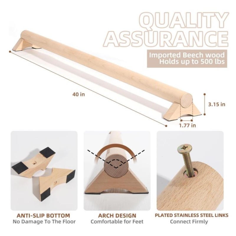 Balance Beam Supplier - 40 Inch Beech Wood Therapy