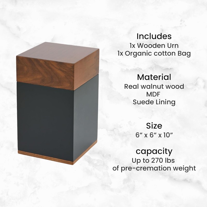 Ash Urn Manufacturer - Black Walnut Storage