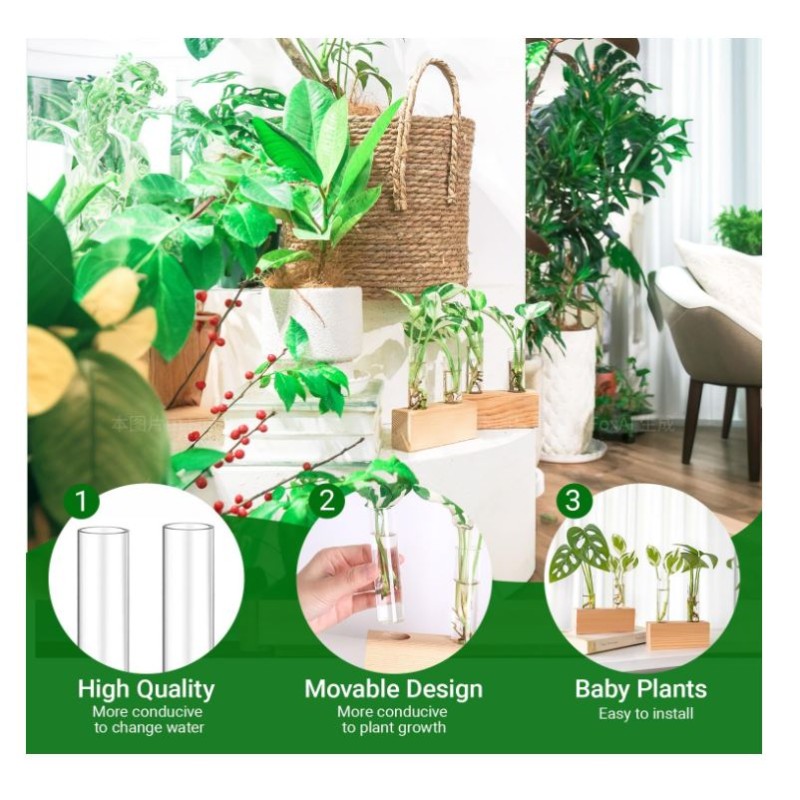 Propagation Station Factory - Double Test Tube Wooden Stand