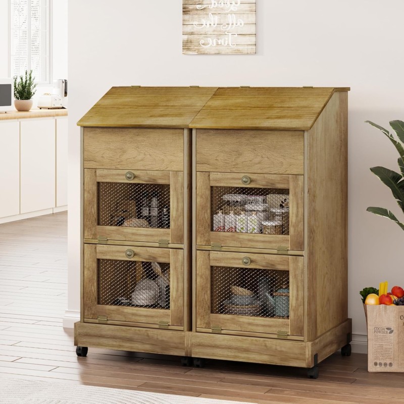 Potato Storage Cabinet Factory - 3 Tier Farmhouse on Wheels