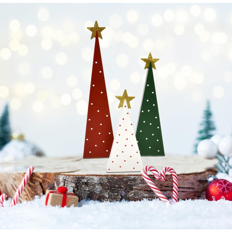 Christmas Tree Set Supplier - 3pc Wooden Layered Tray